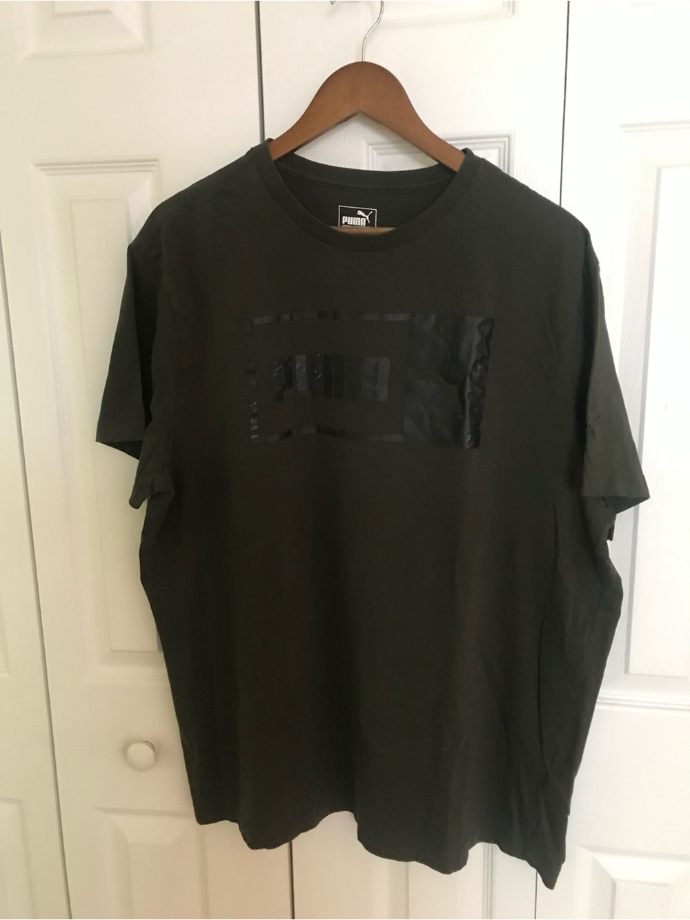 Puma Men's Black Short Sleeve Tee with Gloss Graphic